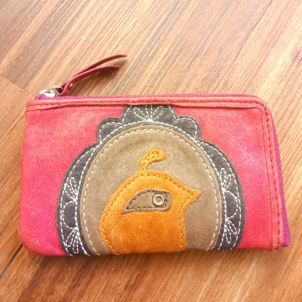 Fossil vintage quail coin wallet leather